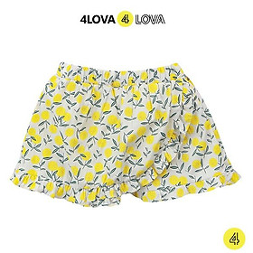Chân váy giả quần short bé gái 4LOVA thô cotton hoa nhí xinh dễ thương thoáng mát
