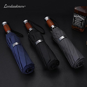 Mua Ô dù cao cấp LEODAUKNOW chống tia UV - Mẫu cán bạc phối gỗ big size 120cm có hộp quà tặng