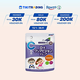 Kẹo ngậm bổ mắt cho bé Rohto Clear Vision Junior (Hộp 60 viên)