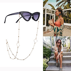 Dây xích đeo mắt kính thời trang mẫu hình học hình vuông fashion