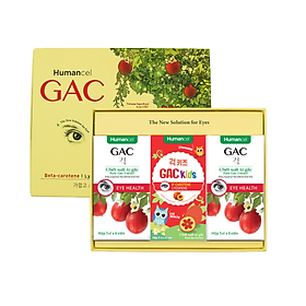 Set 2 Gac người lớn & 1 GAC Kid Viên nang dầu gấc bổ mắt, trẻ hóa da, tăng