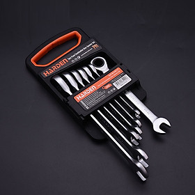 Bộ Vòng Miệng Tự Động Lắc Léo 7 Món Harden 541107. Hàng Chính Hãng. Được Rèn Từ Thép Chrome Vanadium, Nhiệt Luyện Độ Cứng Cao HRC 49, Sản Phẩm Được Mạ Crom Để Chống Ăn Mòn