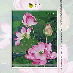 Mua Tranh tô màu 40x50cm có khung đầm sen hồng T2047