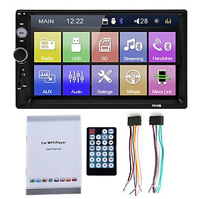 Thiết bị phát MP5 với màn hình cảm ứng 7010B 2 7 '' Inch HD 2 DIN Bluetooth hỗ trợ FM / USB / TF / và camera HD