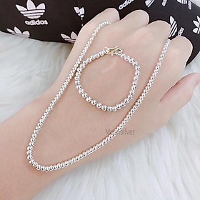 Dây chuyền, vòng cổ bạc dây bi nhỏ 2-8 tuổi, chuẩn bạc ta moonsilver