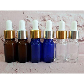 Mua Lọ Tinh Dầu 10ml Nắp Bóp Giọt Thủy Tinh Khoen Vàng hoặc Bạc Thân Nhiều Màu Xinh Xắn