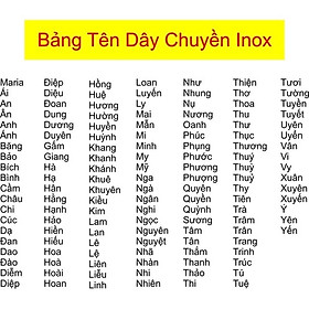 VÒNG CỔ INOX TÊN, DÂY CHUYỀN TÊN