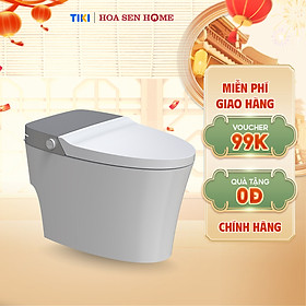 Mua Bồn cầu thông minh TUSLO E004 Luxury lớp phủ men cao cấp  thiết kế bo tròn góc cạnh  công nghệ cảm biến hiện đại - Hoa Sen Home - Hàng chính hãng