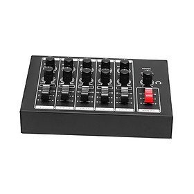 Mini Audio Mixer Compact Audio Mixer Professional Low Noise Digital Mixer DC 9V Stereo Mixer Line Mixer for Keyboards Bass Microphones Clubs