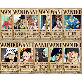 Mua Lệnh truy nã nhân vật Onepiece wanted poster size A4 loại dày