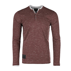 Áo T-SHIRT dài tay Button Henley_Cổ Chữ V_ Thời Trang Cao Cấp_Phong cách thể thao đơn giản_Hàng US chất lượng cao