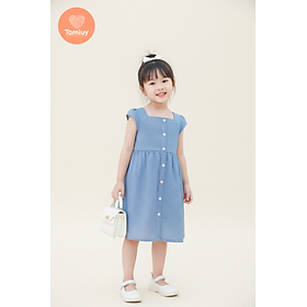 Đầm Bé Gái Tamiuy Hoa Nhí Cổ Vuông Cho Bé Gái 8-30 kg