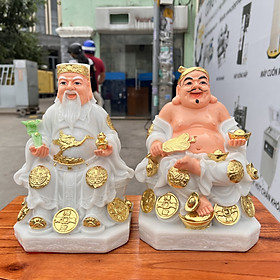 Mua Tượng Thần tài Thổ Địa đá Việt Nam cao 25cm ( Trắng) ( 10 INCH)