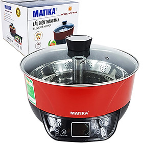 Nồi Lẩu Điện Thang Máy 5L Matika MTK-9089 Đa Chức Năng Nấu, Nâng Hạ Thực Phẩm Thông Minh-Hàng Chính Hãng