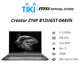 Mua Laptop MSI Creator Z16 B12UGST-044VN (I7-12700H Gen 12 | 32GB DDR5 | SSD 2 TB PCle | VGA RTX 3070Ti 8GB | 16 QHD 165Hz | Win11|Luna Gray ) - Hàng Chính Hãng