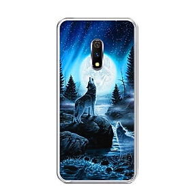 Ốp lưng dẻo cho điện thoại Realme X - 0485 Wolf04 - Hàng Chính Hãng
