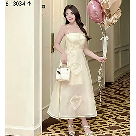 Đầm Thiết Kế Cúp Ngực MAY T28 Chất Liệu Oganza Nhật Đính Kết Thủ Công - Đầm Dự Tiệc Sang Trọng Chuẩn MAY