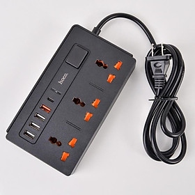 Ổ cắm điện đa năng thông minh hoco Dc15 sạc nhanh PD 18w - Hàng Chính Hãng an toàn chống cháy nổ PK03 