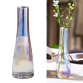Glass Bottle Flower Vase Glass Flower Vases Planter Pot Fashion Narrow Glass Vase Bud Vases for Desktop  Party Home Decor
