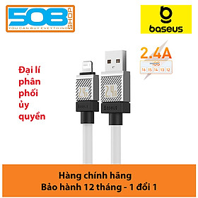 Cáp sạc nhanh, truyền dữ liệu cho Ai-phôn Ba-se-us CoolPlay Series Fast Charging Cable USB to Lai-nin 2.4A Thiết kế chắc chắn và bền bỉ và Tính năng Smart Trickle thông minh - Hàng chính hãng