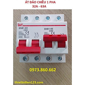 Mua Át Đảo Chiều 1 pha 32A   63A  - Cầu dao đảo chiều dạng aptomat
