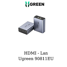 Bộ kéo dài HDMI qua dây mạng Cat5/Cat6 50 mét Ugreen 90811EU ( Bộ 2 cái+Adapter ) - Hàng Chính Hãng