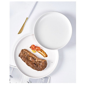 Mua (SẴN) Đĩa tròn phẳng màu pastel phong cách Bắc Âu - Chén dĩa bát đĩa nhà hàng Sứ cao cấp  hàng xuất Âu