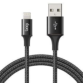Dây cáp sạc nhanh bện dù Lightning dài 1m IS100 cho Iphone hàng chính hãng Bagi