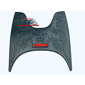 Thảm Lót chân Xe Máy VISION 2021 2022 2023 Cao Su đen