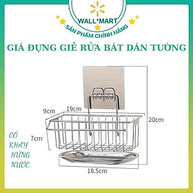 Giá đựng giẻ rửa bát inox 304 có khay hứng nước tiện dụng WALLMART WM116