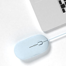 Im Lặng USB Có Dây Game Thủ Nhiều Màu Sắc Mini Chuột Cho Laptop Chuột Quang Máy Tính Công Thái Siêu Mỏng 3D Mause 1600 DPI - one