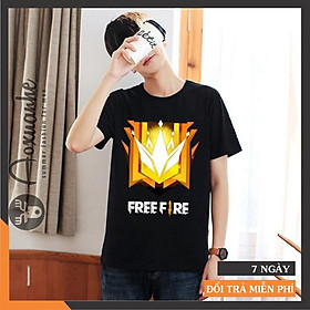 Áo Free Frie cổ tròn màu đen logo rank thách đấu cực chất