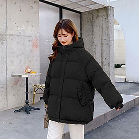 Áo phao khoác nữ phong cách Hàn Quốc dáng ngắn rộng cao cấp