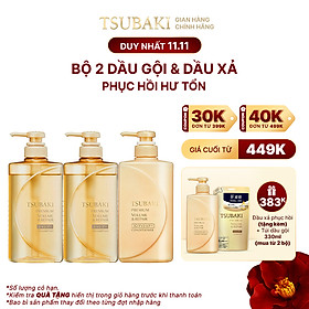 Combo 2 Dầu Gội TSUBAKI Phục Hồi Ngăn Rụng Tóc và Dầu Xả TSUBAKI Phục Hồi Ngăn Rụng Tóc (490ml/chai)