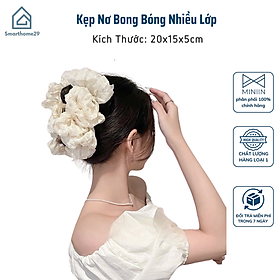 Kẹp Tóc Nơ Bong Bóng Nhiều Lớp Hoa Cho Nữ - Phụ Kiện Tóc Dễ Thương