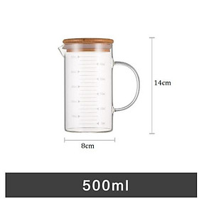 Ca đong thủy tinh có vạch chia dung tích (350 - 500 - 1000ml)