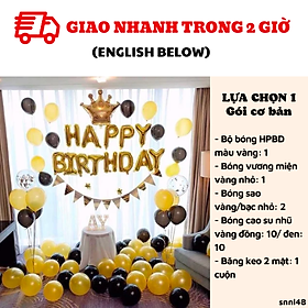 Bộ bóng trang trí sinh nhật birthday set SNNL48