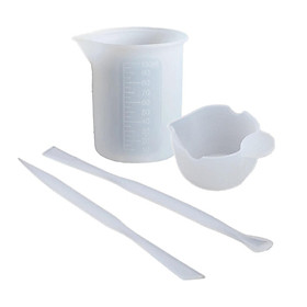4x/5x Resin Art Mix Cup, Stir Stick, Silicone Measuring Tools, Handmade for Casting Molds, Jewelry Making, Slime, Waxing
