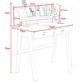 Mua Bàn ghế học sinh tiểu học thông minh chống gù 70cm - Bàn học sinh kèm giá sách 2 ngăn kéo - Bàn học cho bé đẹp