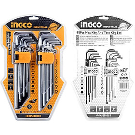 Mua BỘ LỤC GIÁC ĐẦU BẰNG VÀ BÔNG 18 CHI TIẾT INGCO HHKSET0181 - HÀNG CHÍNH HÃNG