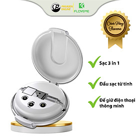 Mua Cáp sạc nam châm hộp rút 3IN1 FLOVEME -  Đầu từ tính - Lực hút mạnh mẽ - Nhỏ gọn - Chống rối - Thiết kế sang trọng  thanh lịch - Hàng chính hãng