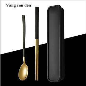 Mua Bộ muỗng (thìa) và đũa bằng INOX 304 cao cấp  dụng cụ du lịch  cơm trưa văn phòng kèm hộp tiện dụng