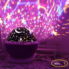 Mua Đèn Chiếu Sao 3D Tự Xoay 360 Star Master Pro-Đèn ngủ chiếu bầu trời sao biến đổi 7 màu cao cấp