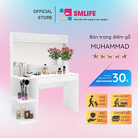 Mua Bàn trang điểm led gương tròn đẹp SMLIFE Muhammad