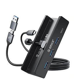 Mua Bộ chia USB Type C ra 3 cổng USB 3.0 TypeA+1 cổng TypeC+ 1 cổng sạc TypeC 5V Orico MH4PC-10 - Hàng chính hãng