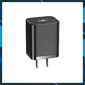 Mua Cốc sạc Baseus PD20W chuôi dẹp tích hợp cổng Type-C chất liệu chịu nhiệt cao tương thích với Android/iOS ( 2 màu ) - Hàng chính hãng