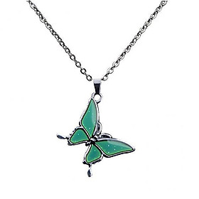 15-20pack Fashion Funny Mood Change Color Butterfly Pedant Necklace Girl's