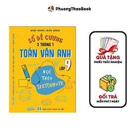 Hình ảnh Sách - Sổ Tay Đề Cương Toán Văn Anh 9 SKETCHNOTE