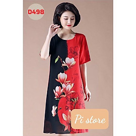 Đầm Trung Niên Nữ, Mẫu Váy Trung Niên In Hoa Cho Mẹ Đi Tiệc Sang Trọng Lịch Sự