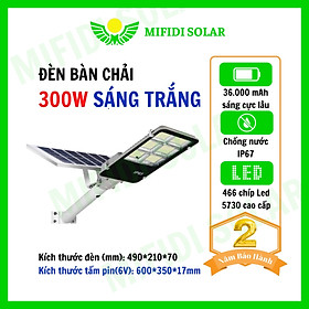 Mua Đèn Năng Lượng Mặt Trời MIFIDI | Đèn Bàn Chải 300W sáng trắng cao cấp BC300